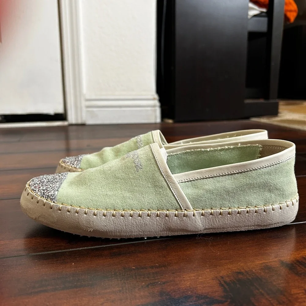 NWOB $249 Philippe Model Paris Marseille Espadrilles Women 39 Glitter Cap Toe